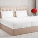 Split King Size 5 Piece Sheet Set - Comfy Breathable & Cooling Bed Sheets Set - Hotel Luxury Bedding for Women, Men, Kids, Teens, Boys & Girls - Deep Pockets, Soft and Wrinkle Free - Oeko-Tex - White