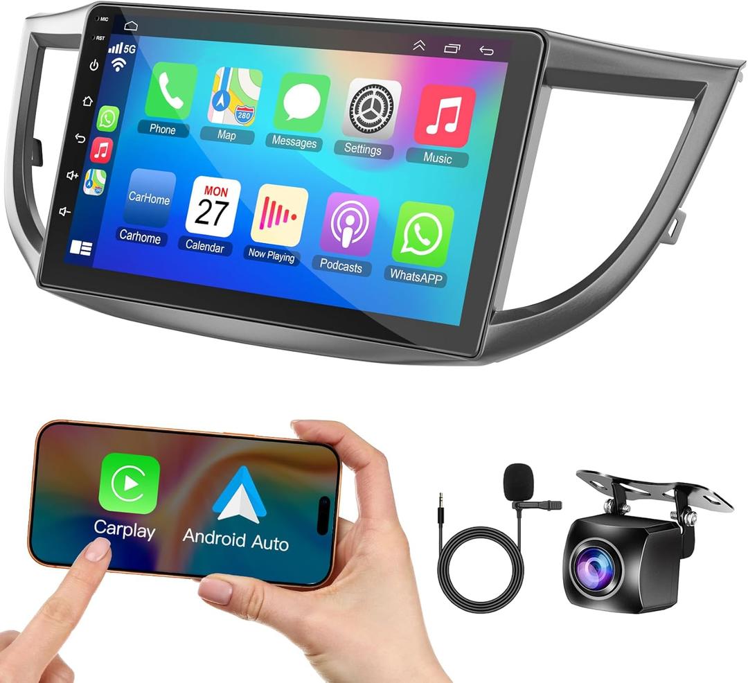 4G+64G Car Radio Stereo for Honda CRV 2012 2013 2014 2015 2016 Android 13, 9 Inch IPS Touch Screen CRV Car Stereo with Wireless Carplay/Android Auto, DSP, Bluetooth, Backup Camera, SWC, Built-in GPS
4G+64G Car Radio Stereo for Honda CRV 2012 2013 2014 2015 2016 Android 13, 9 Inch IPS Touch Screen CRV Car Stereo with Wireless Carplay/Android Auto, DSP, Bluetooth, Backup Camera, SWC, Built-in GPS