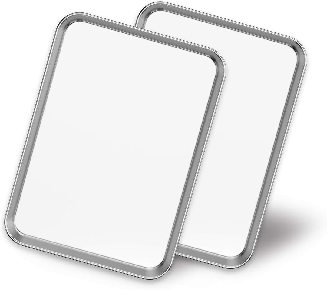 2 Metal Pans Baking Sheets 13x19 inch