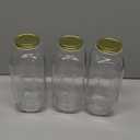 kitchentoolz 32oz Square Glass Milk Bottle with Metal Airtight Lids -1 Quart Milk Jars with Lids for Fridge - Reusable Milk Jugs, Yogurt, Smoothies, Kefir, Kombucha, Water