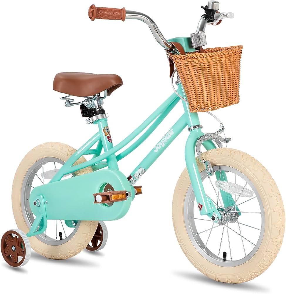 JOYSTAR Girls Bike for 2-12 Years Old Toddlers and Kids, 12" 14" 16" 18“ 20" Retro Style Kids Bike with Training Wheels, 18 20 Inch Children Bicycle with Kickstand