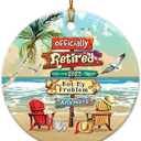 Retirement Christmas Ornament 2025  Unique Retirement Gift for Women Men, Nurses, Teachers  Appreciation Farewell Gift for Coworkers, Boss, Manager  Ceramic Retired Ornament Keepsake