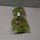 17 Inch Christmas Tree Picks, 6 PCS Lime Green Furry Curly Stems with Red Glitter Balls, Flexible Christmas Tree Topper Decorations for Holiday Arrangements, Wreaths & Table Christmas Decor