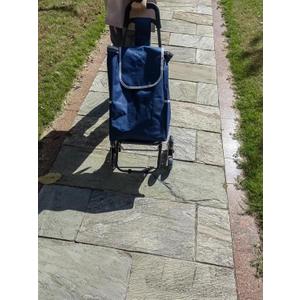 HUYINGC Portable Trolley Folding Cart with Wheels Good for Shopping Carry Things-Blue-T6