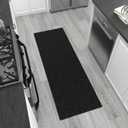 Ottomanson 2' x 8' Shaggy Runner Rug - Plush & Cozy Non-Slip Carpet for Bedroom, Living Room, Bathroom & Entryway - Durable & High-Traffic Friendly for Hallways & Dorms, Black