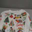 Huovud Vintage Christmas Shirts for Women Long Sleeve Vintage Santa Claus Shirts Fashion Christmas Holiday Tops (As Shown-7, XX-Large) White