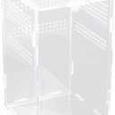 Micro Habitat Acrylic Enclosure, Jumping Spider Enclosure, Plant Greenhouse, Enclosure for Small Tree Dwelling Reptiles, Amphibians, Spiders & Other Invertebrates (4.7  4.7  7.8in)