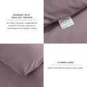 CozyLux Oversized King Comforter Set Dusty Purple, 3 Pieces 120x98 Solid Breathable Bedding Sets, Grayish Purple Luxury Soft Lightweight Bed Set with Down Alternative Comforter and 2 Pillowcases