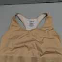 TomboyX Racerback Compression Bra for Women Full Coverage Gender Inclusive Wireless Medium Support Top No Padding Sports Bras (Large, Chai)