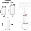 24 Pack Glass Cylinder Vases for Centerpiece, 4 6 8 Inch Tall Clear Cylinder Flower Vases Glass Hurricane Floating Candle Holder Vases Bulk for Table Shelf Party Home Wedding