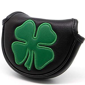 barudan golf Putter Cover Half Mallet Putter Headcover Magnetic Club Protector (Black)