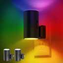 L LOHAS LED Night Light, Night Lights Plug into Wall, Color Changing Nightlight RGB with Light Sensor, Home Decor for Kids Gifts, Halloween, Christmas, Holiday, Hallway Bedroom Kids Room, 2 Pack