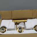 3-Light Bathroom Vanity Light, Modern Brushed Gold Wall Lights with Clear Glass Shades, Bathroom Wall Sconce Lamp for Mirror Living Room Bedroom Hallway