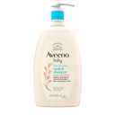 Aveeno Baby Daily Moisture Gentle Bath Wash & Shampoo with Natural Oat Extract, Hypoallergenic, Tear-Free & Paraben-Free Formula For Sensitive Hair & Skin, Lightly Scented, 33 fl. oz (33 Fl Oz (Pack of 1))