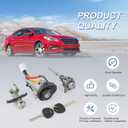 DICMIC Full Lock Cylinder Set Key Ignition Start Barrel Compatible with 2009-2014 Hyundai Sonata 2011-2015 Hyundai Sonata Hybrid Replace# 81970-3SA00, 81250-3SA00