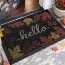 DEXI Fall Front Door Mat Outside Entrance, 24x36 Maple Leaves