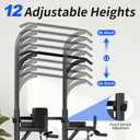 Pull Up Bar Power Tower Dip Station, Adjustable Strength Training Equipment for Home Gym Workout, Multi-Function Pull Up and Dip Bar
