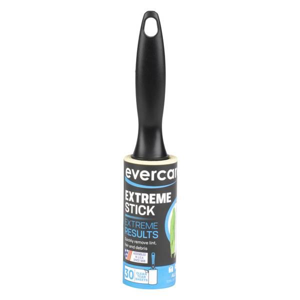 Evercare Travel Lint Roller Extreme Stick 30 Clean Tear Sheets, Pack Of 4