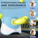 Automatic Ball Launcher for Dogs with 10 Tennis Balls (2 inch), Dog Ball Launcher with 3 Range Modes (10/20/30ft), Rechargeable Dog Balls Thrower for Small-Medium Dogs,Indoor/Outdoor Pet Fetch Machine