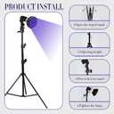 Tanning Lamp for Home Use with Adjustable Stand Purple Light for Indoor