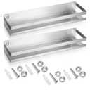 Lallisa 1 Pieces Stainless Steel Shelf Bathroom Shower Floating Shelves Wall Mounted Shower Caddy Basket Shelf Storage Organizer Shelves for Bathroom, Kitchen, Living Room(15.75 Inch/ 40 cm,Silver)