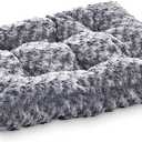 Amazon Basics Cat and Dog Bed and Crate Pad, Machine Washable, Indoor, 29 x 21 x 3 inches, Gray