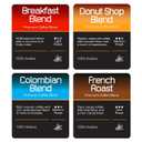 Roast Ridge Single Serve Coffee Pods for Keurig K-Cup Brewers, Variety Pack, Light Roast, Medium Roast, Dark Roast, 100 Count (25 each: Breakfast Blend, Donut Shop, French Roast, Colombian) (EXP 05/13/28)