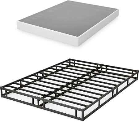 7 Inch Box Spring for Full Bed Bases - Heavy Duty Metal Mattress Foundation with Fabric Cover,Low Profile Full Box Spring Only,Noise Free,Easy Assembly