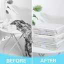 8 Pcs Clear Plastic Storage Bags with Zipper, Sweater Storage Bags Clothing Organizer Bag for Sheet Blanket Sweater Clothe Comforter Bedding Pillow (15.7 x 13.8 x 3.9 Inch)