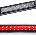 Third Brake Light with Strobe Flash for 2006-2014 Honda Ridgeline Accessories, High Mount Rear Brake Lights Assembly, Waterproof Rear Cab Center Tail Lights (Chrome)