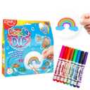 Doodle N Dip, Draw and Float Your Pictures and Add Them as Temporary Tattoos, 8 x Magic Markers & Picture Paddle, Magical Water Colouring Painting Pens, Creative Toy for Children (2 Pack Bundle, Multi)