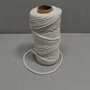 Flipped 100% Natural Macrame Cotton Cord, 6mm x 55 Yards Twine String Colored Cotton Rope Craft Cord for DIY Crafts Knitting Plant Hangers Christmas Wedding Decor (Beige, 6mm55yards)