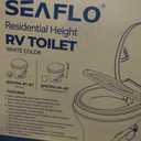SEAFLO RV Toilet, Residential Height 18.4", Gravity Flush Foot Pedal, Soft Close Seat, Camper Toilet for RV Motorhome Travel Trailer, White, SFRTPH-01-01