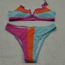 Women’s high cut bikini set ribbed v- wire Cami bikini two-piece swimsuit Small