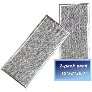 MADHUT Microwave Filter 13x6 Replacement W10208631A-2 2Pack Aluminum Compatible with Amana, KitchenAid, Maytag, Samsung, Lg, Ge, Whirlpool Microwaves
