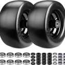 11x6.00-5 Flat Free Tire, 2 Pack 11x6.00-5 Tires for Zero Turn Mower with 3/4" or 5/8" & 1/2" Bearings, Solid Smooth 11x6-5 Lawn Mover Tires Flat Free for Bad Boy/Cub Cadet Mowers, Load 450lbs