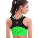 Posture Corrector for Women and Men, Adjustable Back Brace for Spine Alignment and Posture Support, Upper Back Pain Relief, Comfortable and Effective Back Brace for Better Posture Medium Pitch Black