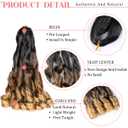 French Curl Braiding Hair,C14 Loose Wavy Braiding Hair Extensions Synthetic 20inch 75g/pack French Curly Crochet Hair (C14, 5 packs, 20 inch)