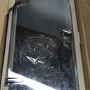 Transparent Trash Can, Bathroom Trash Cans with Lids, 3.5 Gallon Garbage Can for Bedroom, Office, Plastic Slim Waste Basket with Press Top Lid, 15L Clear Trash Bin for Home, Kitchen (Gray)