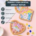 Professional Mosaic Grout for Crafts Black 200g - Quick-Dry Crystal Tile Grout with Contrast Color Technology, DIY Art Supplies for Mosaic Glass Decor, Handmade Gifts & Home Improvement Projects