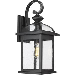 Darkaway Outdoor Lights Fixtures Wall Mount, Large 22inch Outdoor Wall Sconce Lights with Seeded Glass Waterproof Outside Exterior Lights Fixture for House Front Porch Patio Large, Black