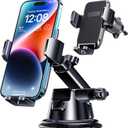 Car Phone Holder Mount, [Military-Grade Suction & Super Sturdy Base] 3 in 1 Universal Phone Mount for Car Dashboard Windshield Air Vent Dash Pad Car Mount for iPhone Android Smartphone