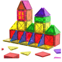 Crenova Magnetic Tiles Toddler Magnet Toys, Mini Magnetic Building Blocks for Kids Ages 3+ Travel Set, Educational Toy for Boys Girls Sensory Play Preschool Learning Classroom Must Haves