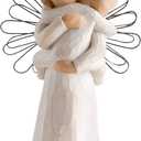 Willow Tree Angel's Embrace Ornament, Hold Close That which we Hold Dear, for Baptisms, New Grandparents, Caregivers, Nurses, Remembrance, Expression of Healing, Love, Sculpted Hand-Painted Figure