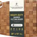 Extra Large Bamboo Cutting Board Non Slip Over Sink Kitchen Wooden Cutting Board 2025 First Apartment Essentials New Home Must Haves Accessories House Warming Decor Housewarming Hostess Host Gifts, 20*15in