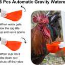 Chicken Feeder No Waste Automatic Poultry Feeder Ports Kit Chicken Feeders and Waterer Set
