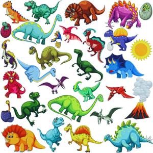 BXI 30 Pcs Dinosaurs Felt Board Story Pieces Set for Toddlers, Preschool & Kindergarten, Precut Felt Marine Life Figures for Preschool Crafts Activity Early Learning Storytelling
