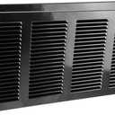 Vent Systems 16" x 8" Inch (Overall Dimensions) Pack of 2 - Black - Air Vent Cover Metal Air Return Grill with Built-in Pest Guard Screen HVAC Vent Duct Cover for Home Improvement