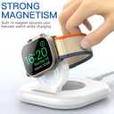 for Apple Watch Magnetic Charging Dock - Fast Magnetic Charger Stand, Compatible with Apple Watch Series 2/3/4/5/6/7/8/9/10/Ultra 1 2, Supports Nightstand Mode, Portable Design for Travel (White)