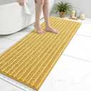 Arotive Luxury Bathroom Rugs 47x17, Extra Soft Thick Absorbent Shaggy Chenille Bath Rugs, Non-Slip Machine Wash Dry, Bath Mats for Bathroom Floor, Tub and Shower, Home Decor Accessories, Yellow